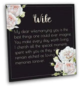 Wife Mirrored Sentiment Plaque
